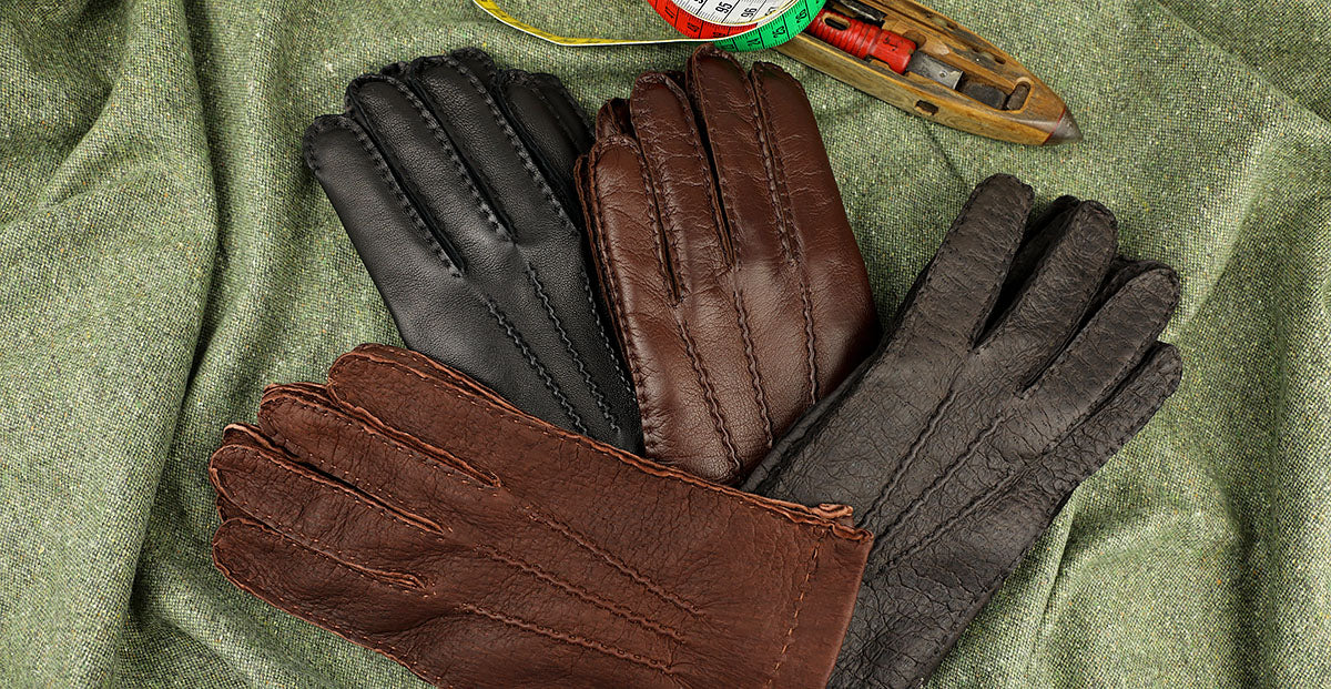 Finest peccary & lambskin gloves