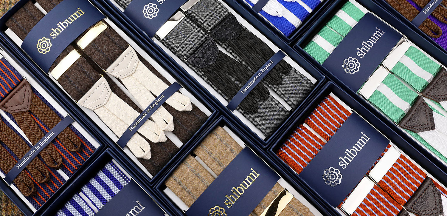 Boxcloth and barathea braces - made in England