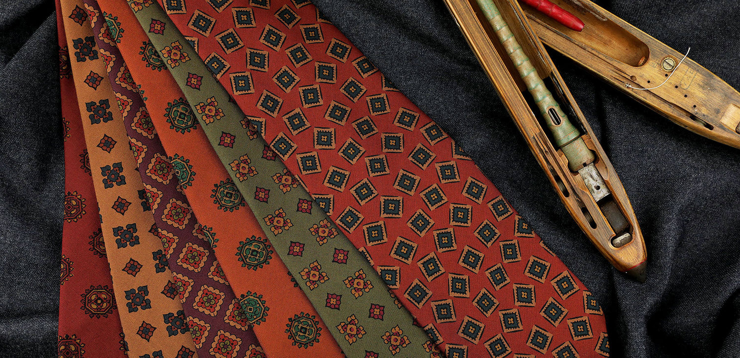 Printed silk and wool ties - made in Italy
