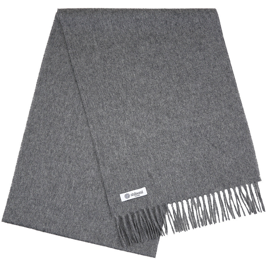 Cashmere Scarf - Slate - Plain