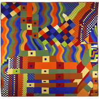 Geometrical Pattern Silk Neckerchief - Multicolor - 65 x 65cm