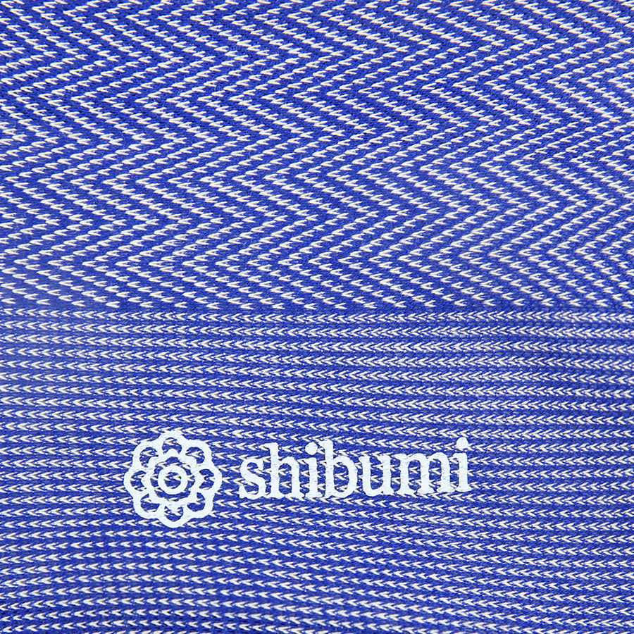 Knee Socks - Herringbone - Blue - Pure Cotton