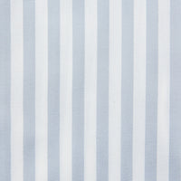 Poplin Semi Spread Shirt - White / Light Grey - Butcher Stripe - Regular Fit