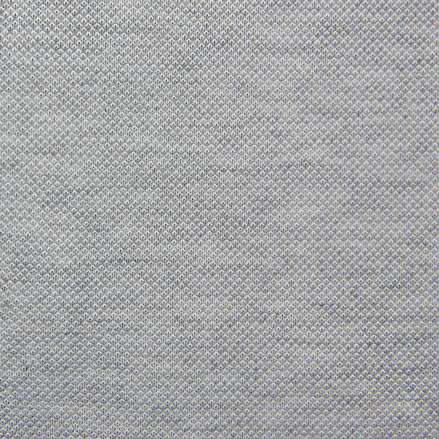 Long Sleeved Polo Shirt - Wide Spread - Light Grey - Regular Fit