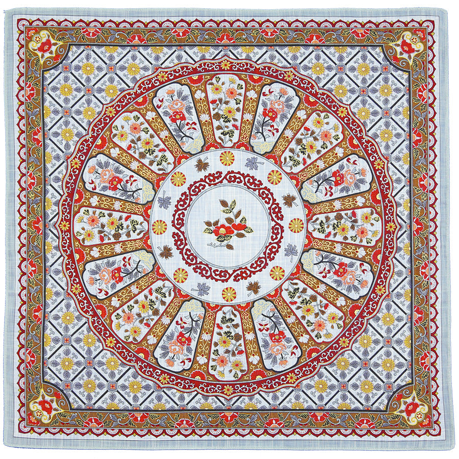 Floral Motif Cotton Handkerchief - Multicolored III