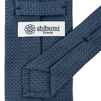 Grenadine / Garza Grossa Tie - Steel Blue - Hand-Rolled