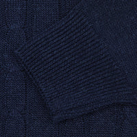 Linen / Cotton Cricket Sweater - Navy