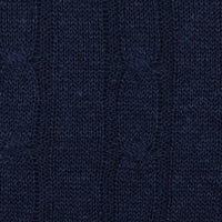 Linen / Cotton Cricket Sweater - Navy