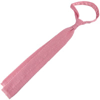 Crunchy Silk Knit Tie - Pink