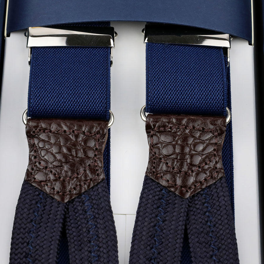 Elastic Barathea Braces - Navy