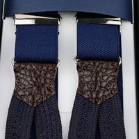 Elastic Barathea Braces - Navy