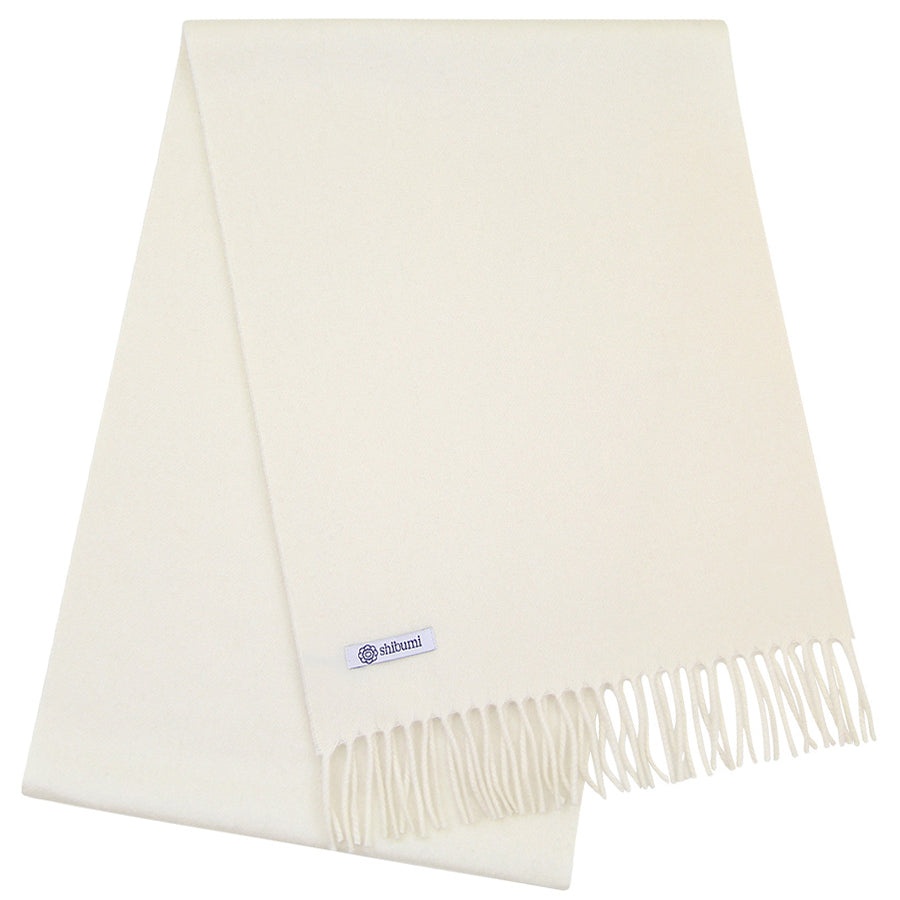 Cashmere Scarf - Cream - Plain