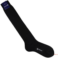 Knee Socks - Ribbed - Black - Pure Linen