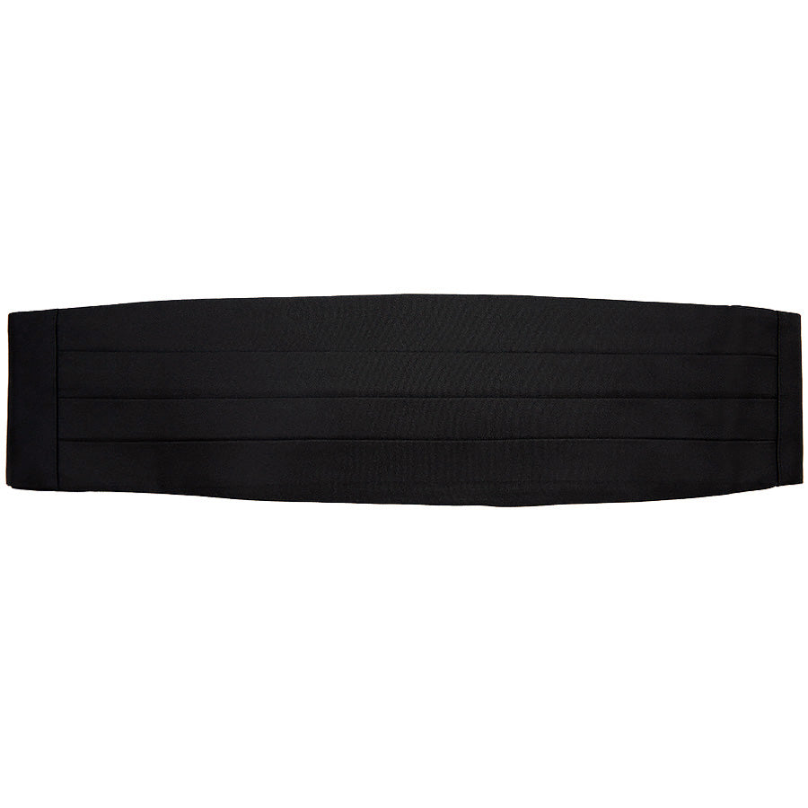 Barathea Cummerbund - Black - Silk