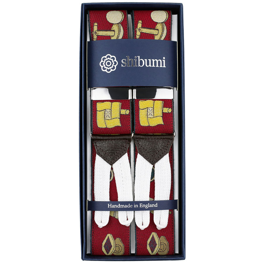 Cufflinks Silk Braces - Cherry - Limited to 500