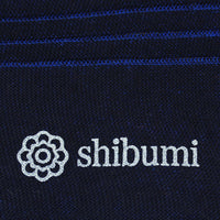 Knee Socks - Shadow Stripes - Navy / Blue - Pure Cotton