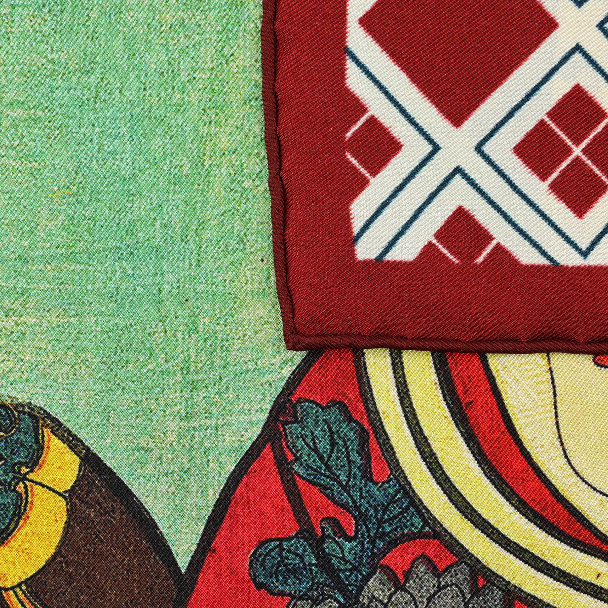 Ukiyo-e Silk Pocket Square - Sanuki Teshima Seki - 40x40cm