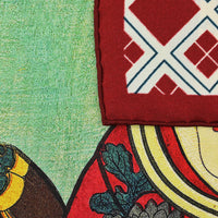 Ukiyo-e Silk Pocket Square - Sanuki Teshima Seki - 40x40cm