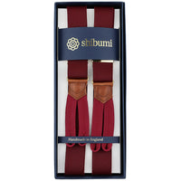 Elastic Barathea Braces - Burgundy