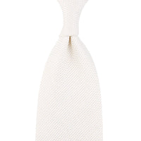 Grenadine / Garza Fina Silk Tie - White - Hand-Rolled