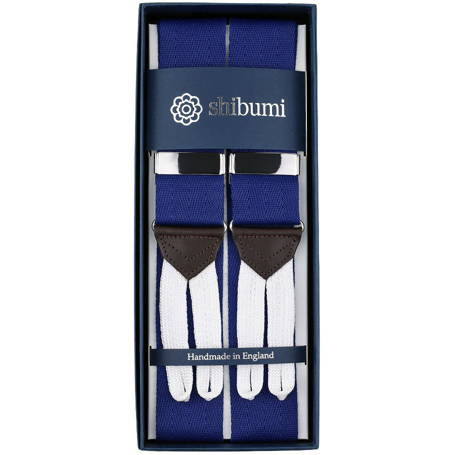 Herringbone Barathea Braces - Royal Blue