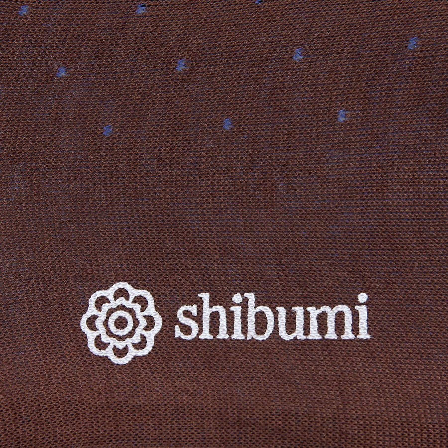 Knee Socks - Dots - Brown - Pure Cotton