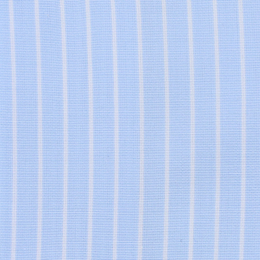 Poplin Semi Spread Shirt - Sky Blue / White - Reverse Stripe