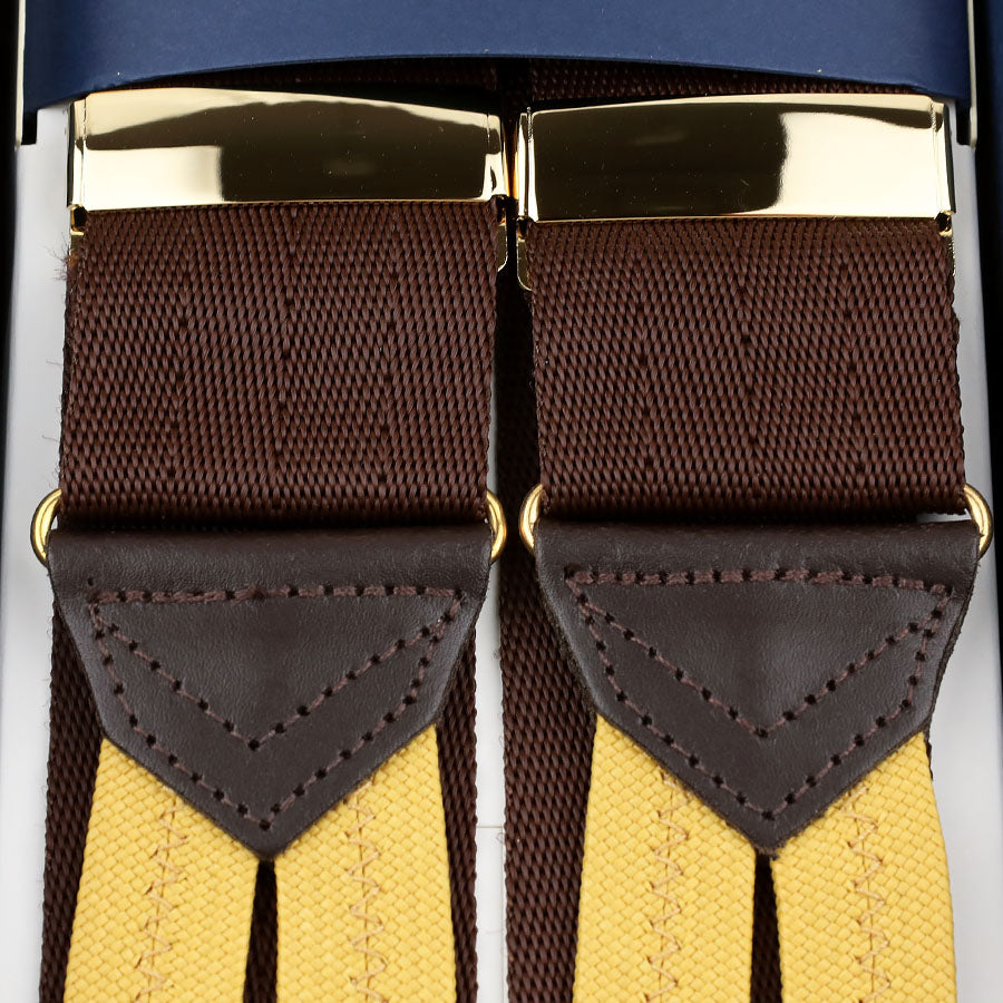 Herringbone Barathea Braces - Brown