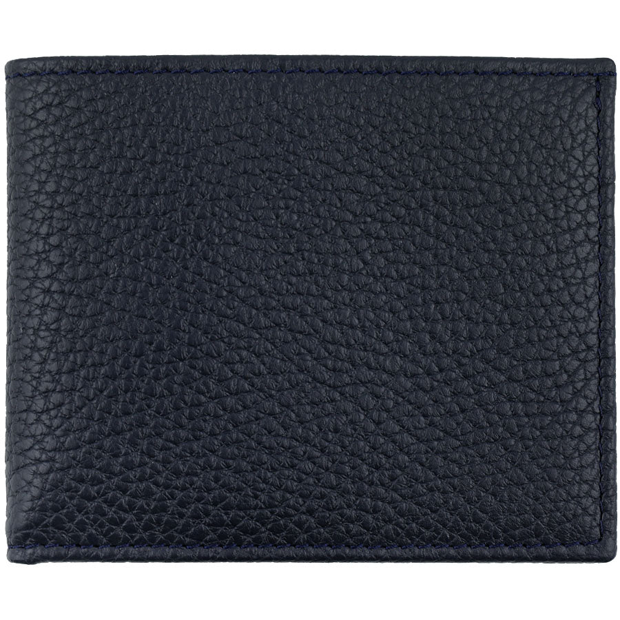 Calfskin Leather Wallet - Navy