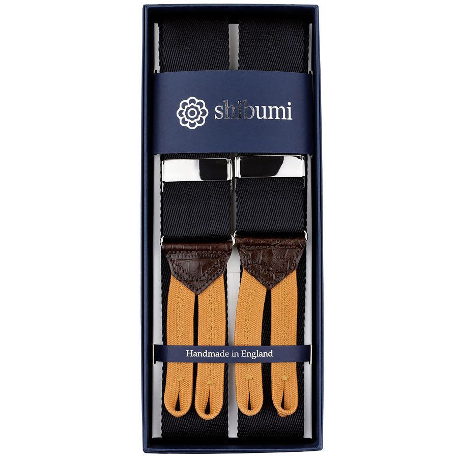 Heavy Rayon Twill Braces - Black