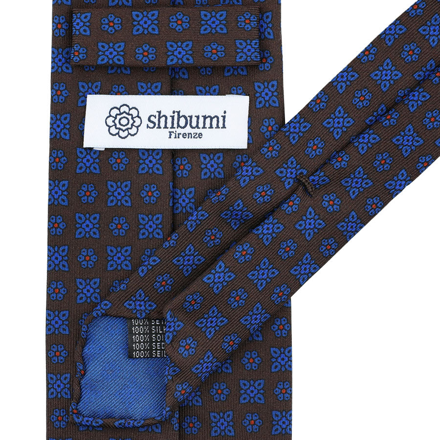 Ancient Madder Silk Tie - Espresso - Hand-Rolled