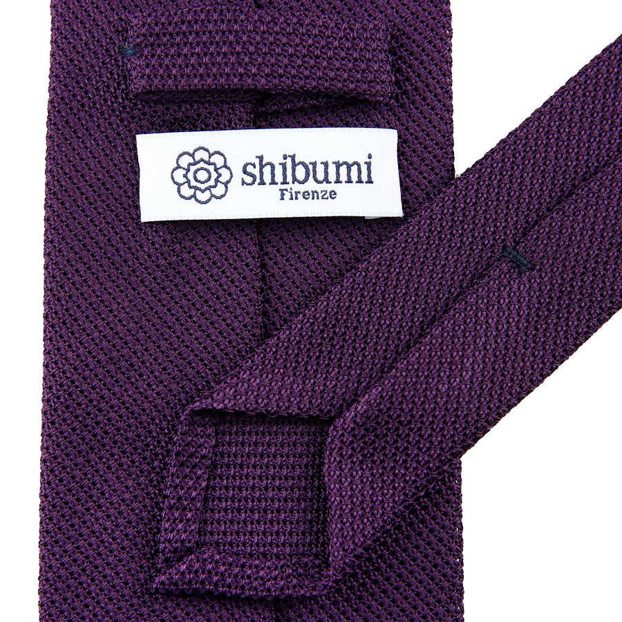 Grenadine / Garza Fina Tie - Eggplant - Hand-Rolled