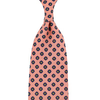 Shibumi-Flower Printed Linen Tie - Pink - Hand-Rolled