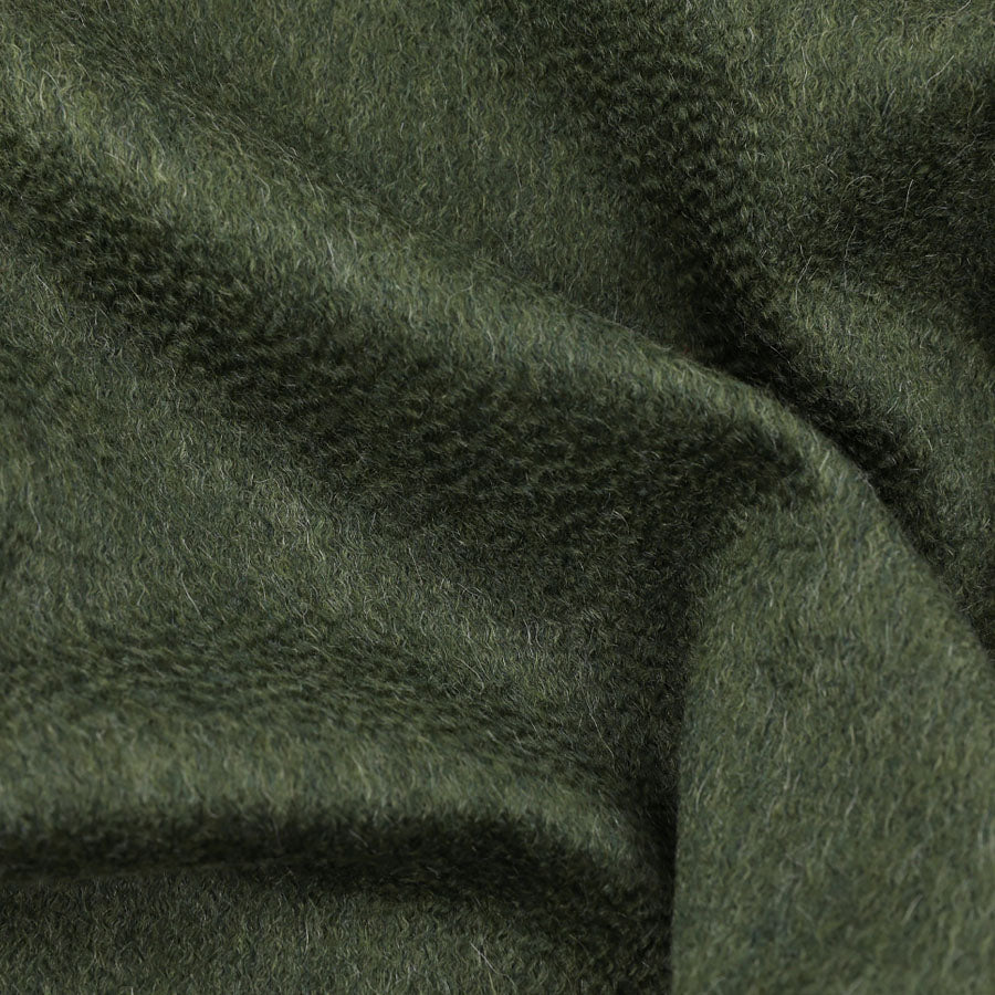 Double-Face Zibellino Cashmere Scarf - Forest / Grey