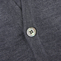 Merino Wool Sleeveless Cardigan - Mid Grey