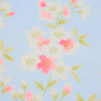 Kimono Motif Cotton Handkerchief - Sky Blue