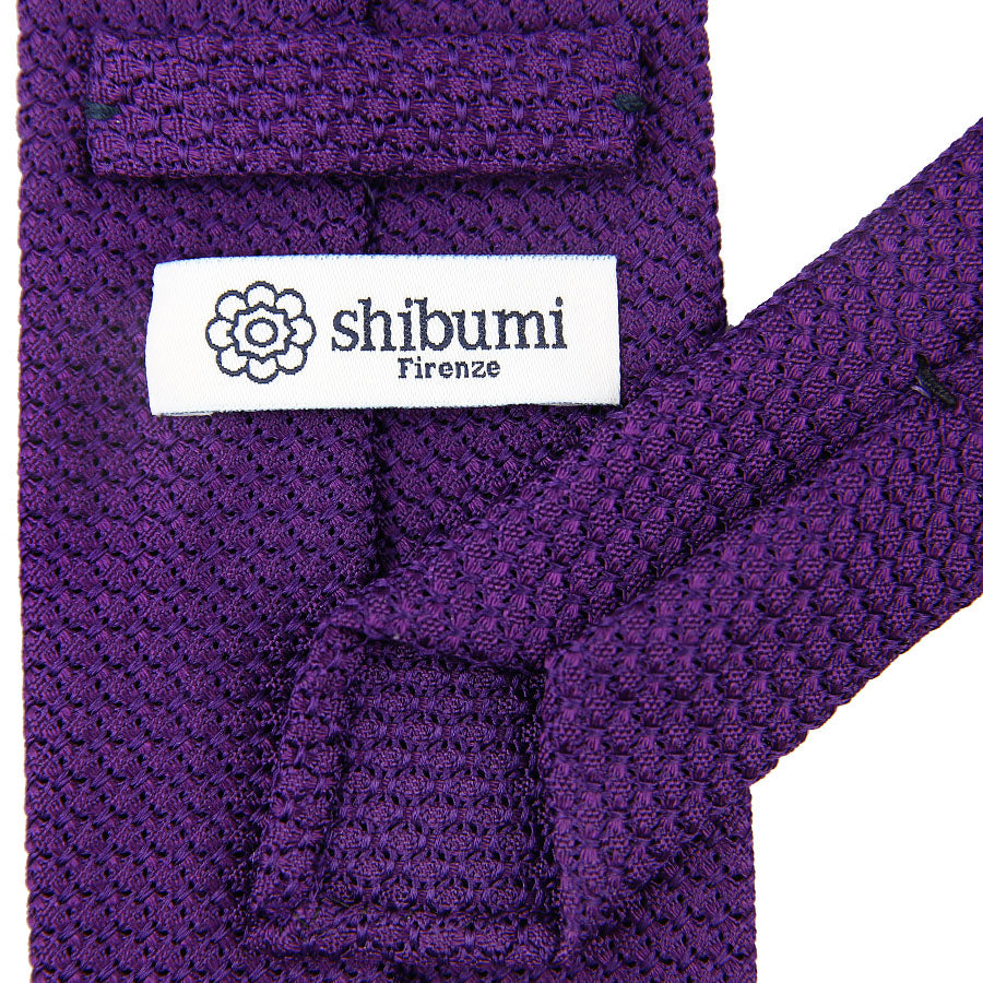 Grenadine / Garza Grossa Tie - Purple - Hand-Rolled