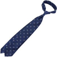 Shibumi-Flower Fina Grenadine Silk Tie - Blue Mottled