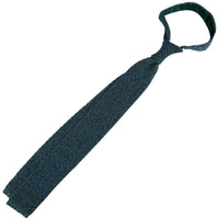 Crunchy Silk Knit Tie - Green Mottled