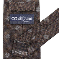Shibumi-Flower Fina Grenadine Silk Tie - Brown Mottled