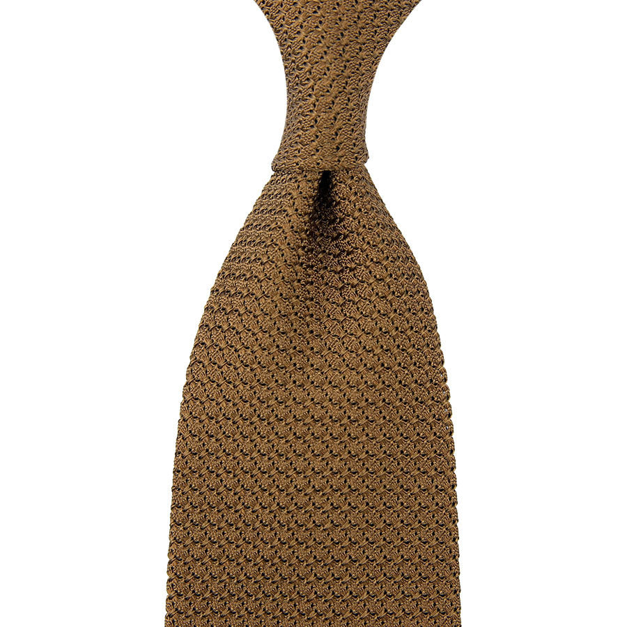 Grenadine / Garza Grossa Tie - Oatmeal - Hand-Rolled