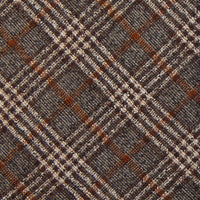 Vintage Checked Wool Bespoke Tie - Brown / Beige