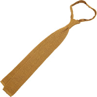 Crunchy Silk Knit Tie - Mustard