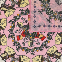 Renaissance Wool / Silk Pocket Square - Pink - 40x40cm