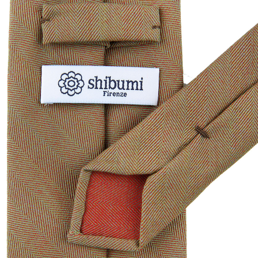 Smith Woollens Original Solaro Wool Tie - Beige - Hand-Rolled