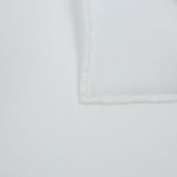 Plain Silk Pocket Square - White - Hand-Rolled