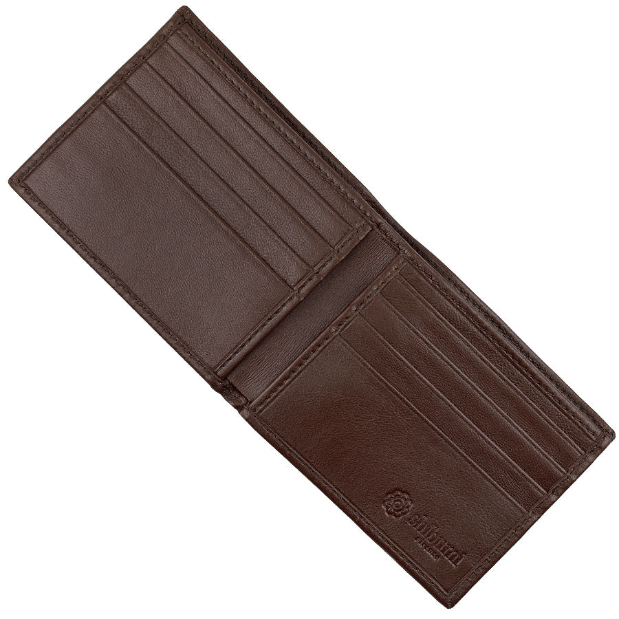 Lambskin Leather Wallet - Brown