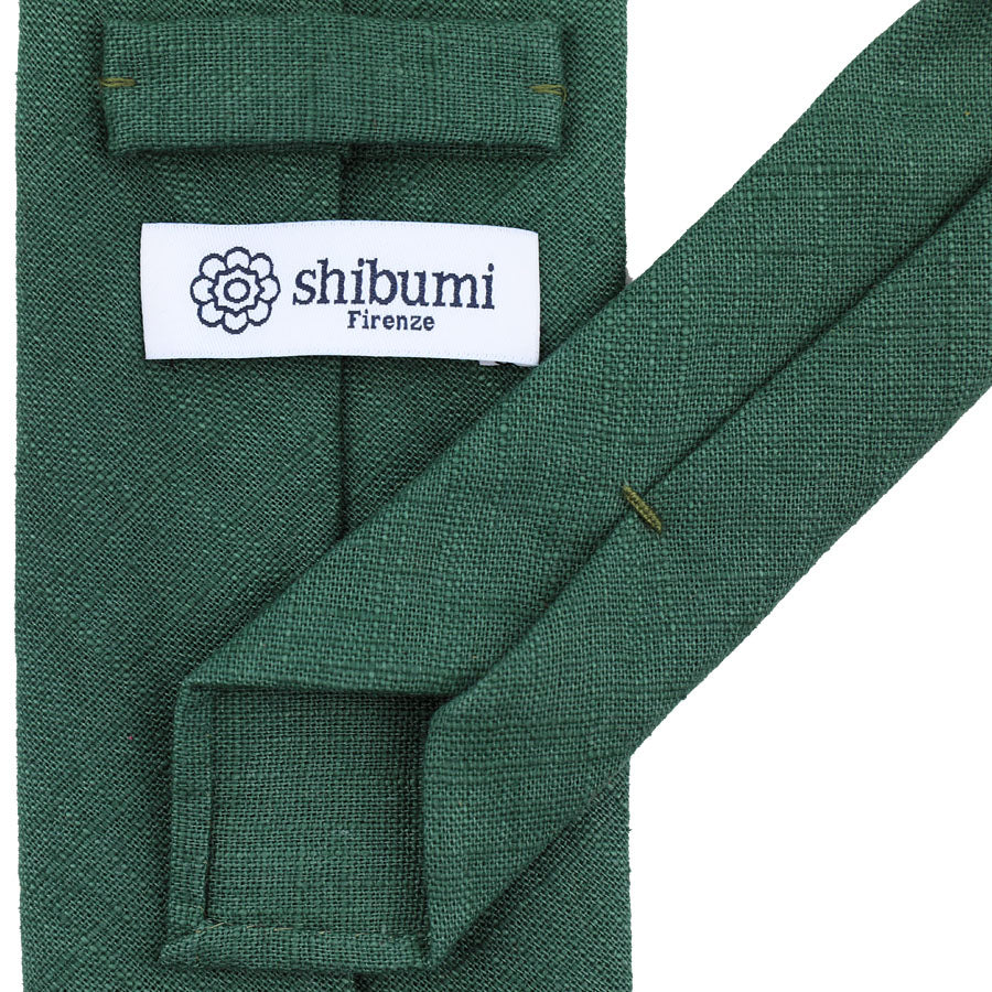 Japanese Ramie Tie - Forest - Hand-Rolled