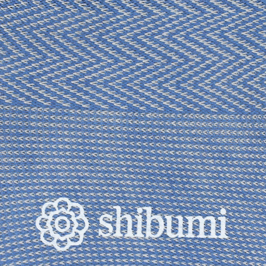 Knee Socks - Herringbone - Cornflower Blue - Pure Cotton