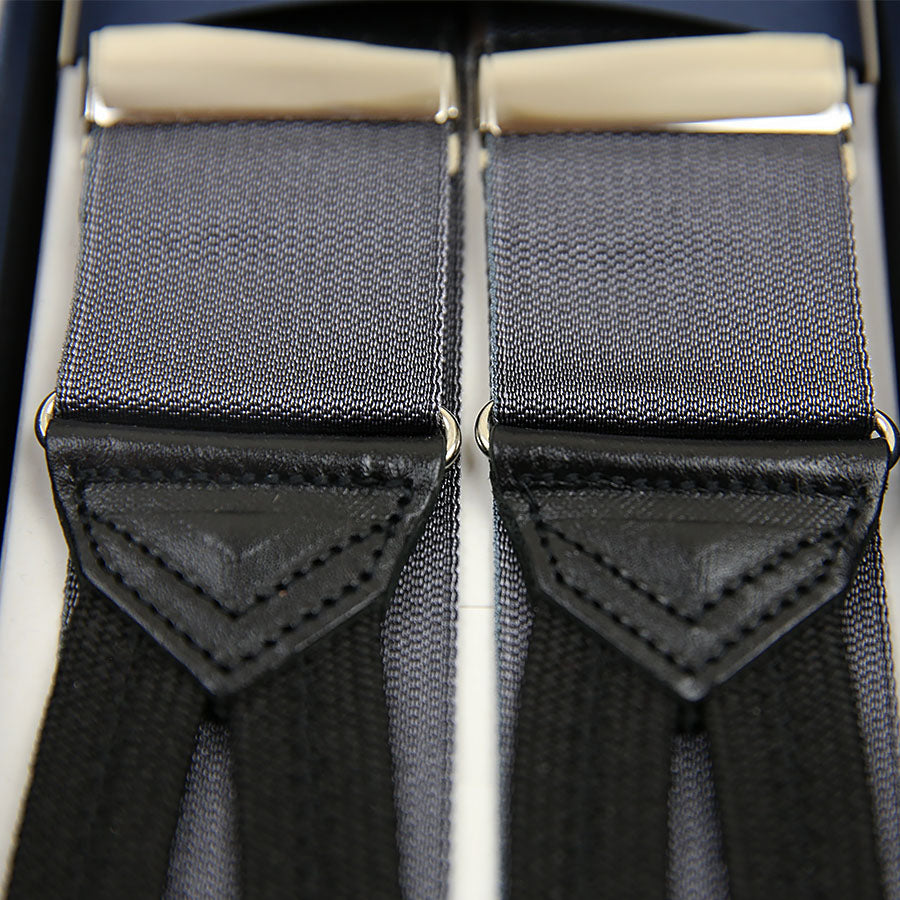 Barathea Braces - Charcoal